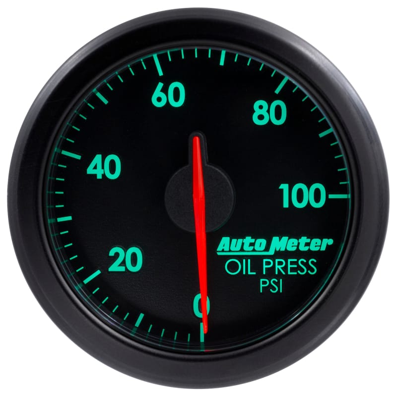 Autometer Airdrive 2-1/6in Oil Pressure Gauge 0-100 PSI - Black thumbnail 7