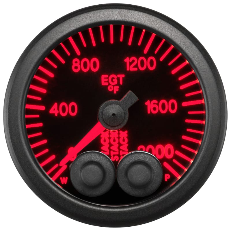 Autometer Stack 52mm 0-2000 Deg F Pro-Control Exhaust Gas Temp Gauge - Black thumbnail 3