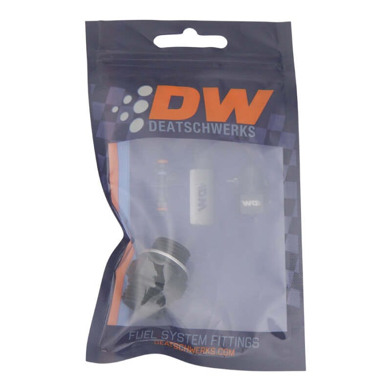 DeatschWerks 8AN ORB Male to M16 X 1.5 Metric Male (Incl O-Ring and Washer) - Anodized Matte Black thumbnail 2