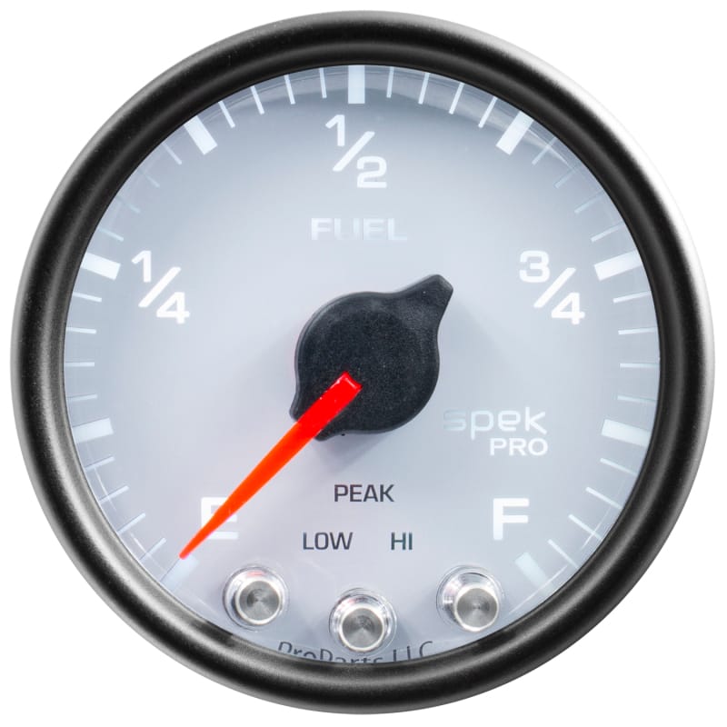 Autometer Spek-Pro Gauge Fuel Level 2 1/16in 0-270 Programmable Wht/Blk - P31212 thumbnail 3