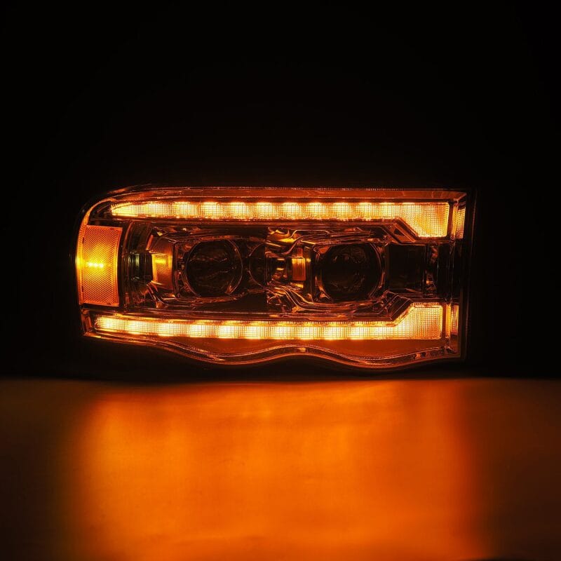 AlphaRex 02-05 Dodge Ram 1500 LUXX LED Proj Headlights Plank Style Chrome w/Activ Light/Seq Signal thumbnail 5
