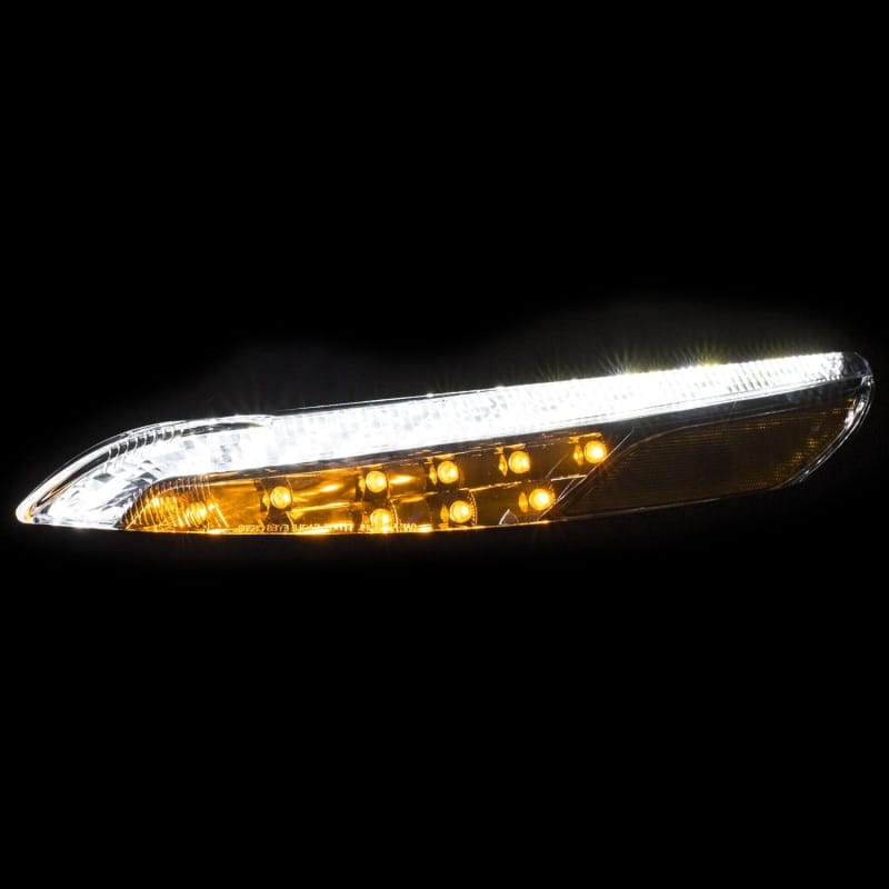 ANZO 2014-2016 Jeep Cherokee LED Parking Lights Chrome w/ Amber Reflector thumbnail 4