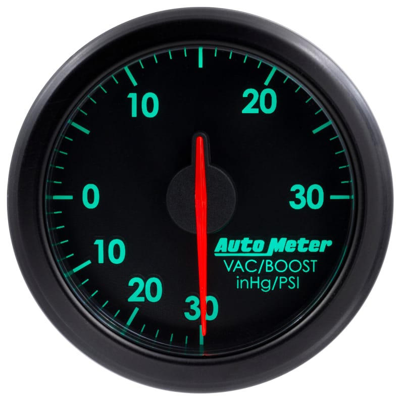 Autometer Airdrive 2-1/6in Boost/Vac Gauge 30in HG/30 PSI - Black thumbnail 7