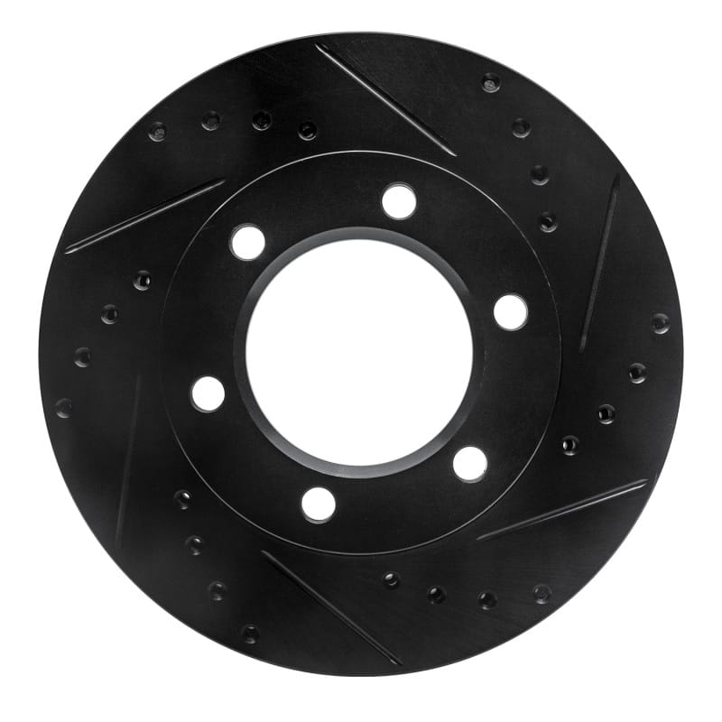 R1 71-91 Chevrolet Blazer Front Right Drilled & Slotted Black Brake Rotor