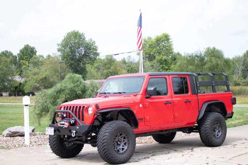 Fishbone Offroad 20+ Jeep Gladiator Bed Rack Full Tackle Rack - Black Powdercoat thumbnail 4