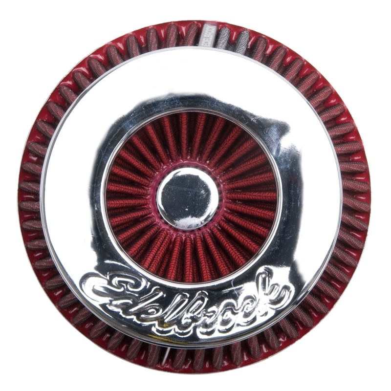 Edelbrock Air Filter Pro-Flo Series Conical 10In Tall Red/Chrome thumbnail 2