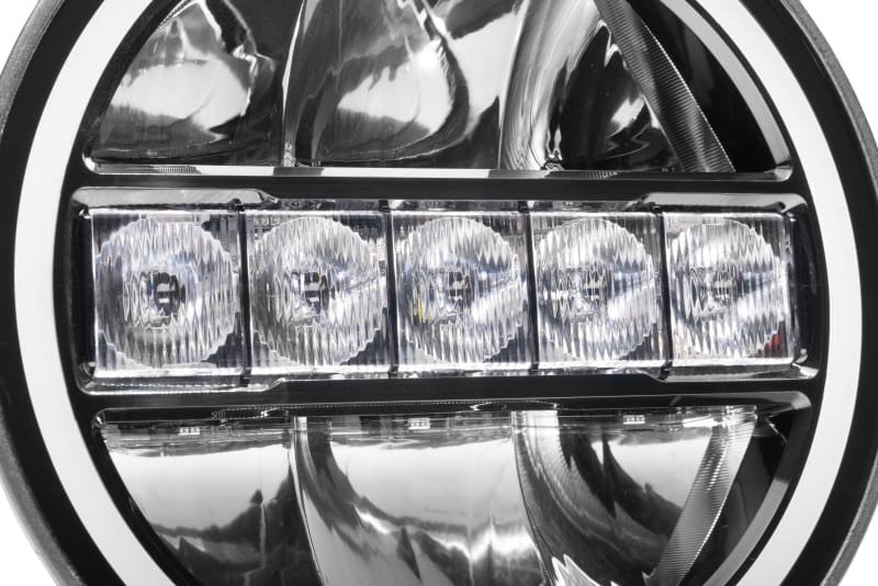 Go Rhino Xplor Blackout Series Maxline LED Hi/Low Beam w/Multi DRL (Surface Mount) 7in. - Blk thumbnail 2