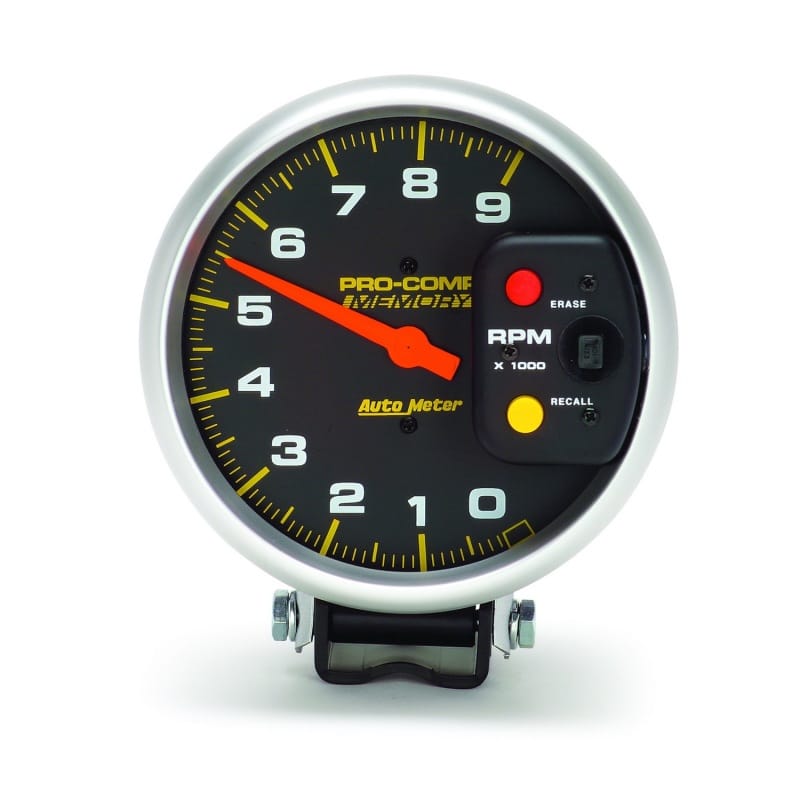 Autometer Pro-Comp 5in / 0-9K RPM / Pedestal w/Peak Memory Tachometer thumbnail 2