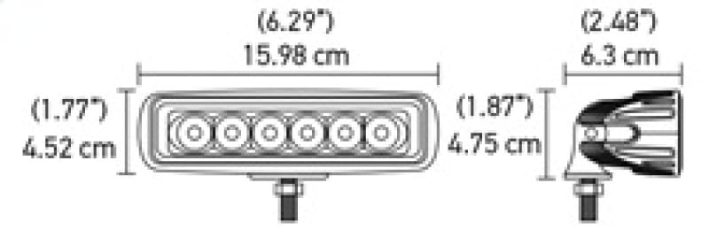 Hella Value Fit Mini 6in LED Light Bar - Spot thumbnail 3