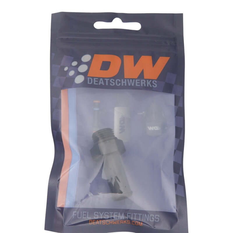 DeatschWerks 6AN ORB Male to 1/2in Male Barb Fitting (Incl O-Ring) - Anodized Matte Black thumbnail 2