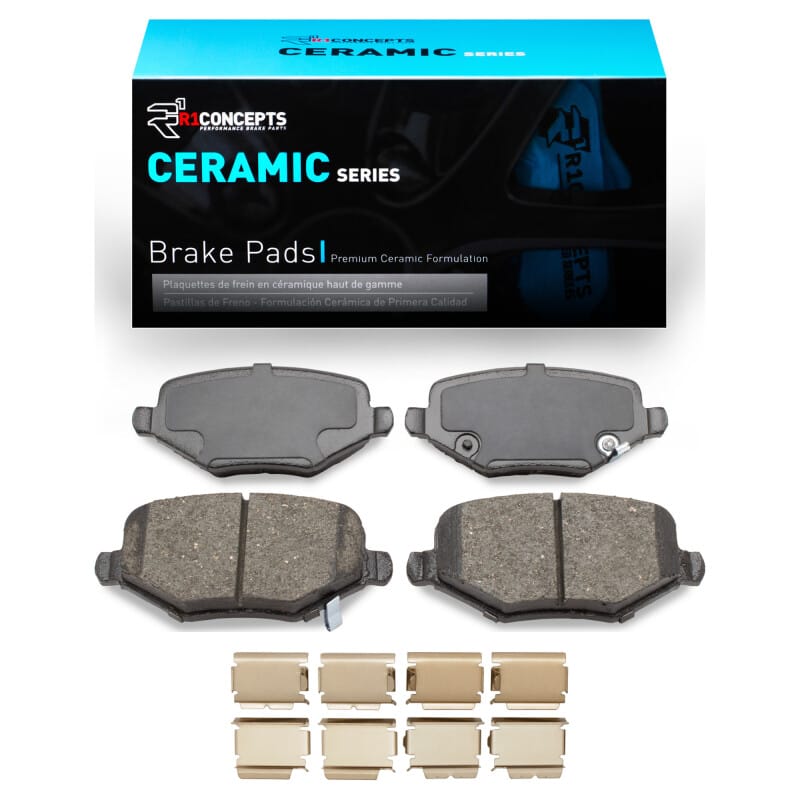 R1 09-14 Dodge Journey Rear Ceramic Pads & Hardware Kit