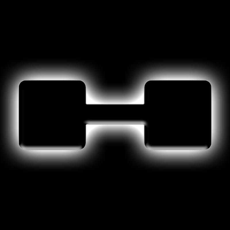 ORACLE Lighting Universal Illuminated LED Letter Badges - Matte Blk Surface Finish - H - 3141-H-001