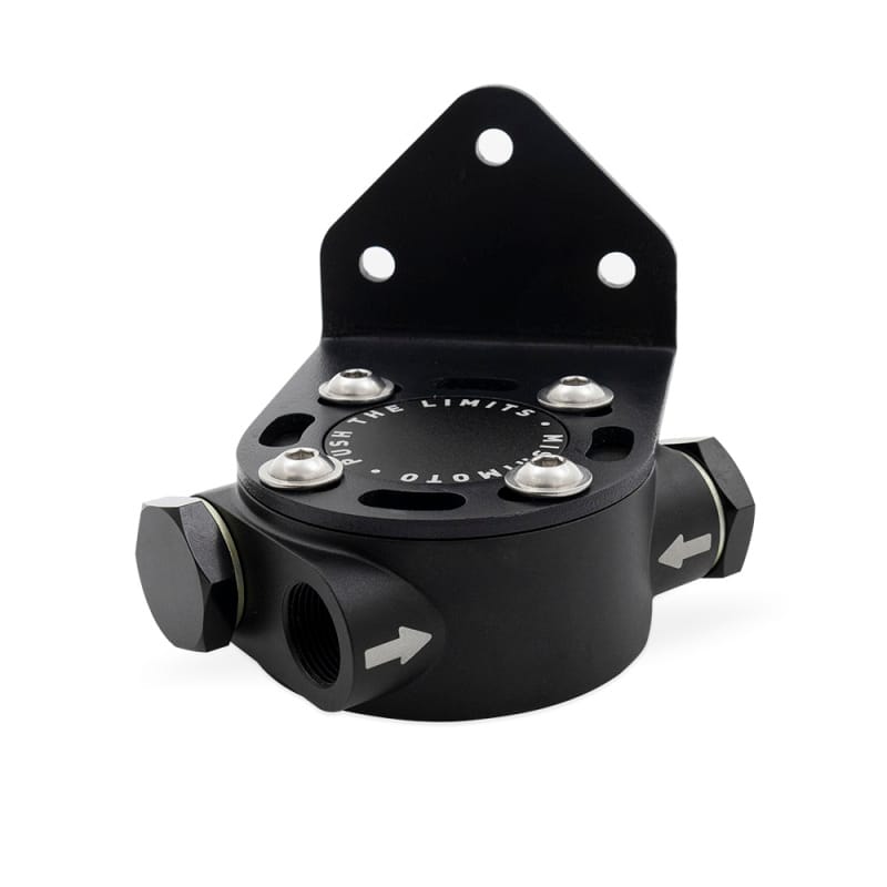 Mishimoto 3/4 - 16 Thread Remote Oil Filter Mount - Black thumbnail 2