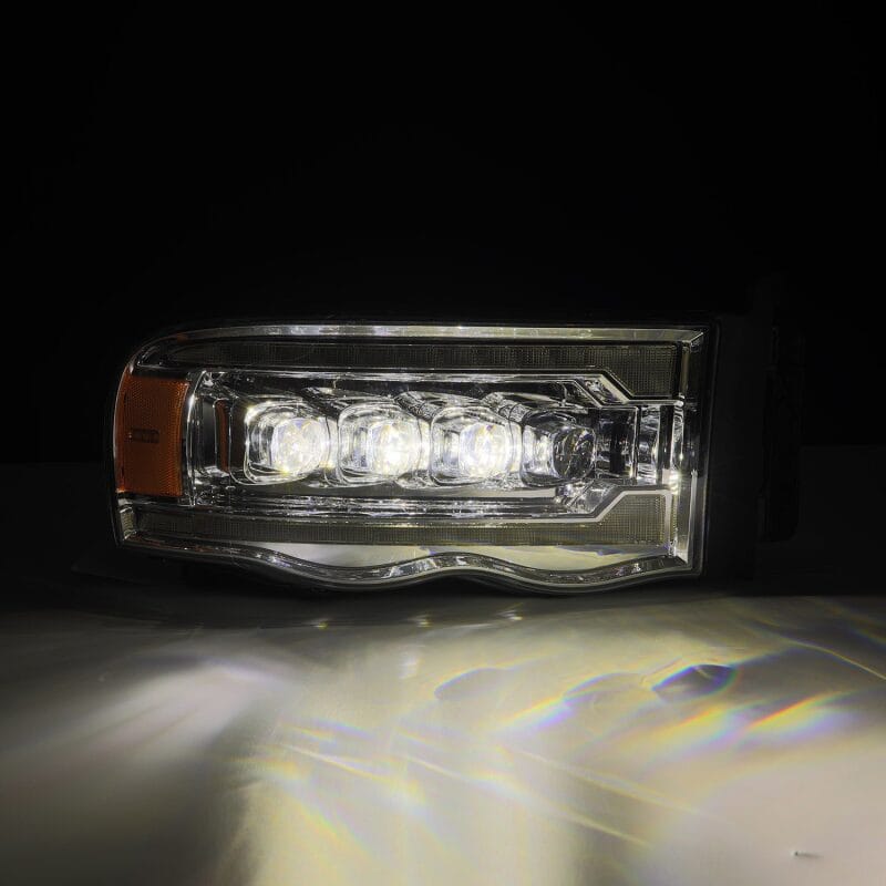 AlphaRex 02-05 Dodge Ram 1500 NOVA LED Proj Headlights Plank Style Chrome w/Activ Light/Seq Signal thumbnail 3
