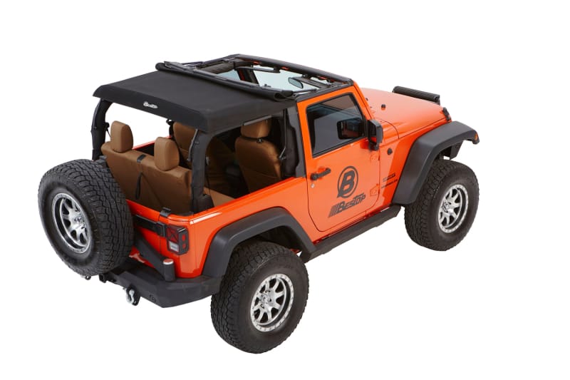 Bestop 07-18 Jeep Wrangler JK 2-Door Trektop Glide (Black Diamond) thumbnail 2
