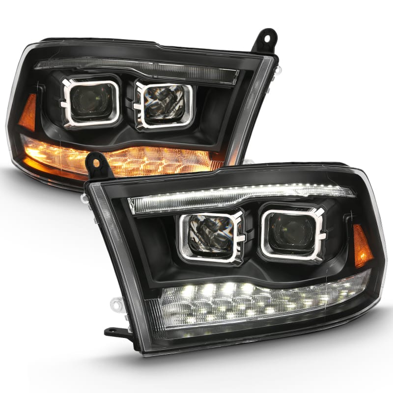 ANZO 2009-2018 Dodge Ram 1500 Projector H.L. Switchback Black Amber thumbnail 3