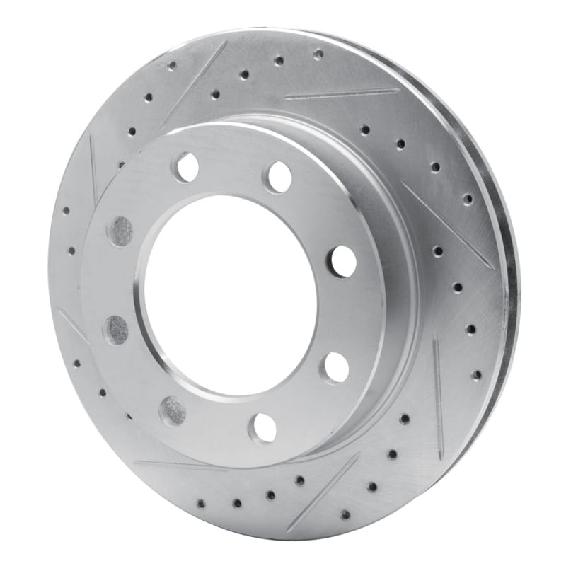 R1 89-93 Dodge W350 Front Left Drilled & Slotted Silver Brake Rotor thumbnail 2