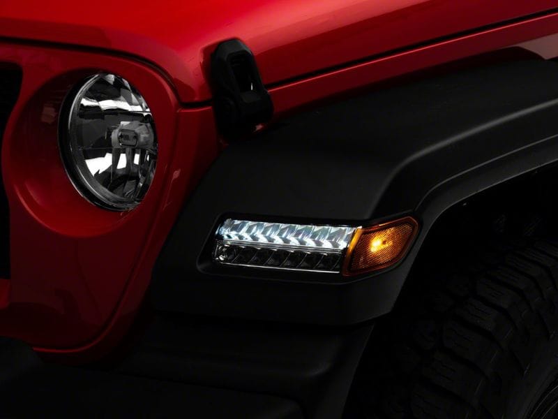 Raxiom 18-23 Jeep Wrangler JL Sport Axial Series Sequential LED Parking/Turn Signal Lights- Chrome thumbnail 2