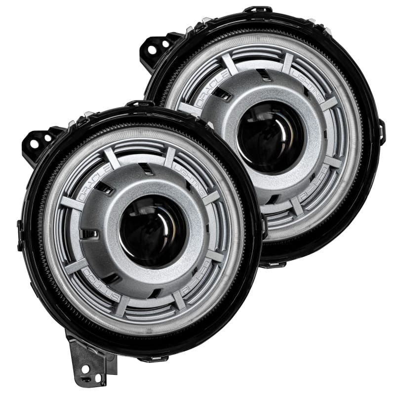 Oracle Oculus Bi-LED Projector Headlights for Jeep JL/Gladiator JT Satin Silver 5500K
