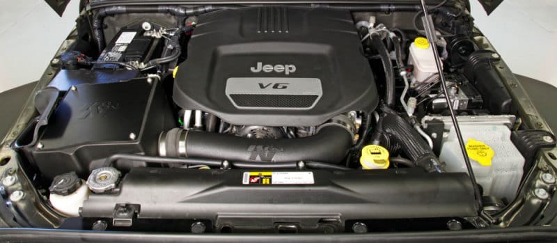 K&N 12-18 Jeep Wrangler 3.6L V6 Performance Intake Kit w/ Snorkel thumbnail 4
