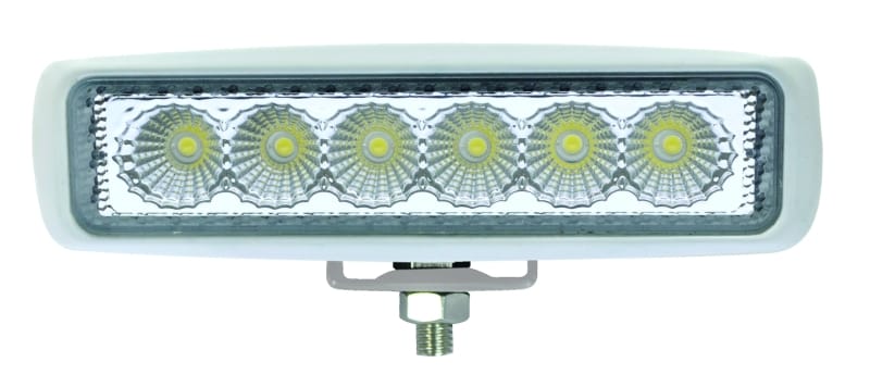 Hella Value Fit Mini Flush Mount 7.7in - 18W White Housing Flood Beam LED Light Bar thumbnail 4