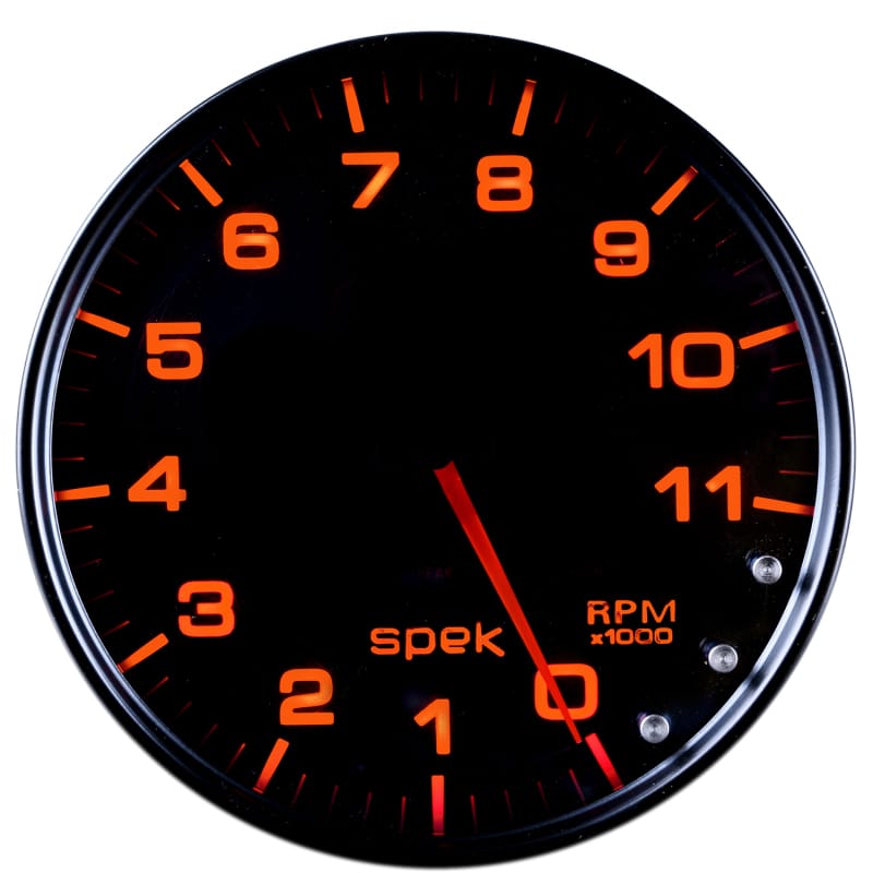 Autometer Spek-Pro Gauge Tachometer 5in 11K Rpm W/Shift Light & Peak Mem Black/Smoke/Black thumbnail 4