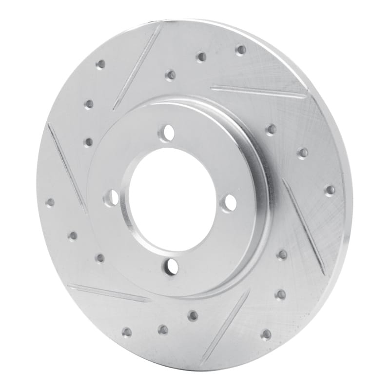 R1 74-87 Dodge COLT Front Left Drilled & Slotted Silver Brake Rotor thumbnail 2