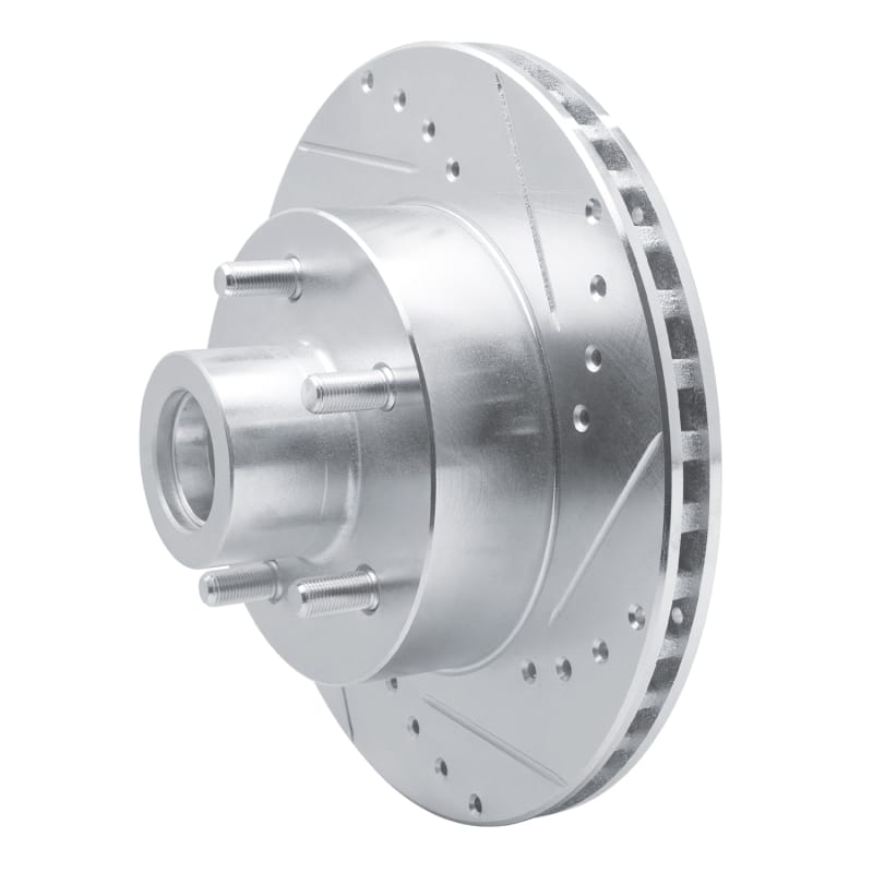 R1 87-90 Dodge DAKOTA RWD Front Right Drilled & Slotted Silver Brake Rotor thumbnail 2