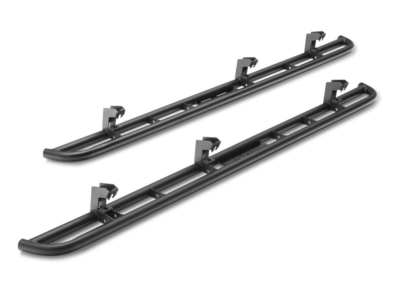 N-Fab RKR Rails 2019 Jeep Wrangler JT 4DR Truck Full Length - Tex. Black - 1.75in