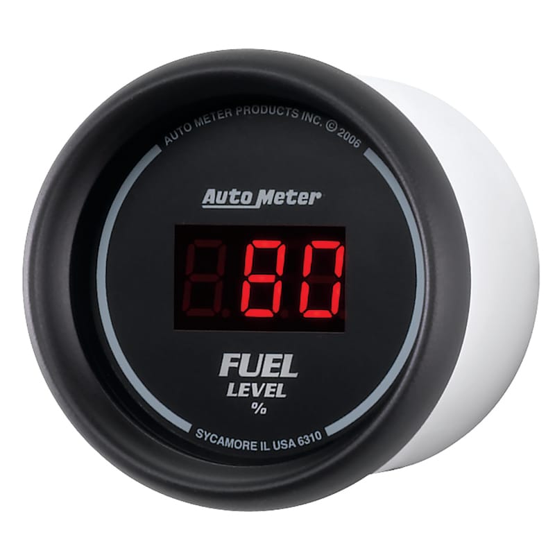 Autometer 52mm Black Digital Programmable Empty-Full Fuel Level Gauge thumbnail 2