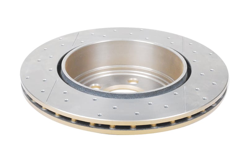DBA 05-09 Chrysler 300 C Rear Gold Cross Drilled & Slotted KP Street Series Rotor thumbnail 2