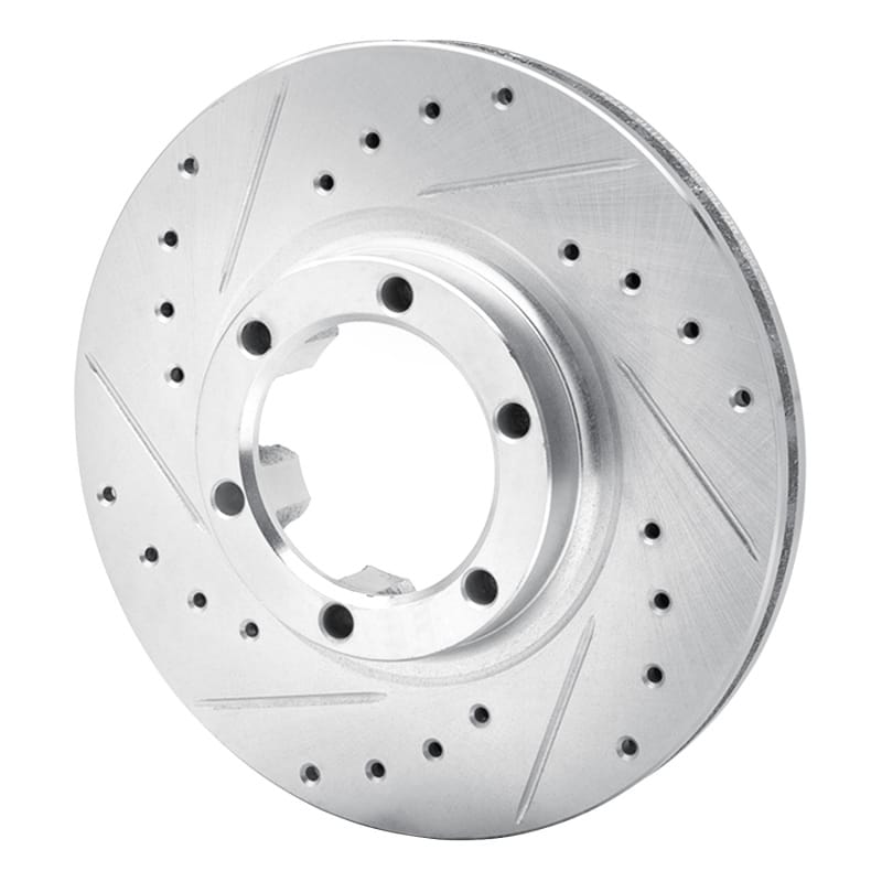 R1 87-89 Dodge Raider Front Left Drilled & Slotted Silver Brake Rotor thumbnail 2