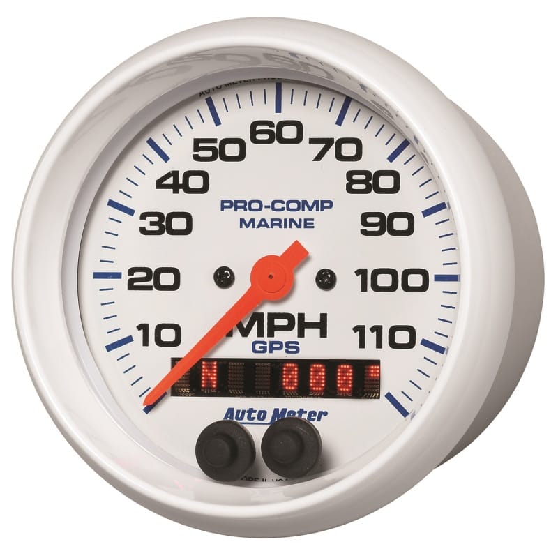 Autometer Gauge GPS Speedometer 3-3/8in 120 MPH Marine White Gauge thumbnail 2