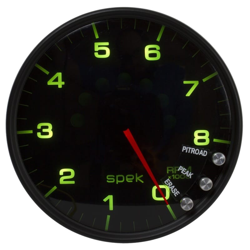 Autometer Spek-Pro Gauge Tachometer 5in 8K Rpm W/Shift Light & Peak Mem Black/Smoke/Black thumbnail 3