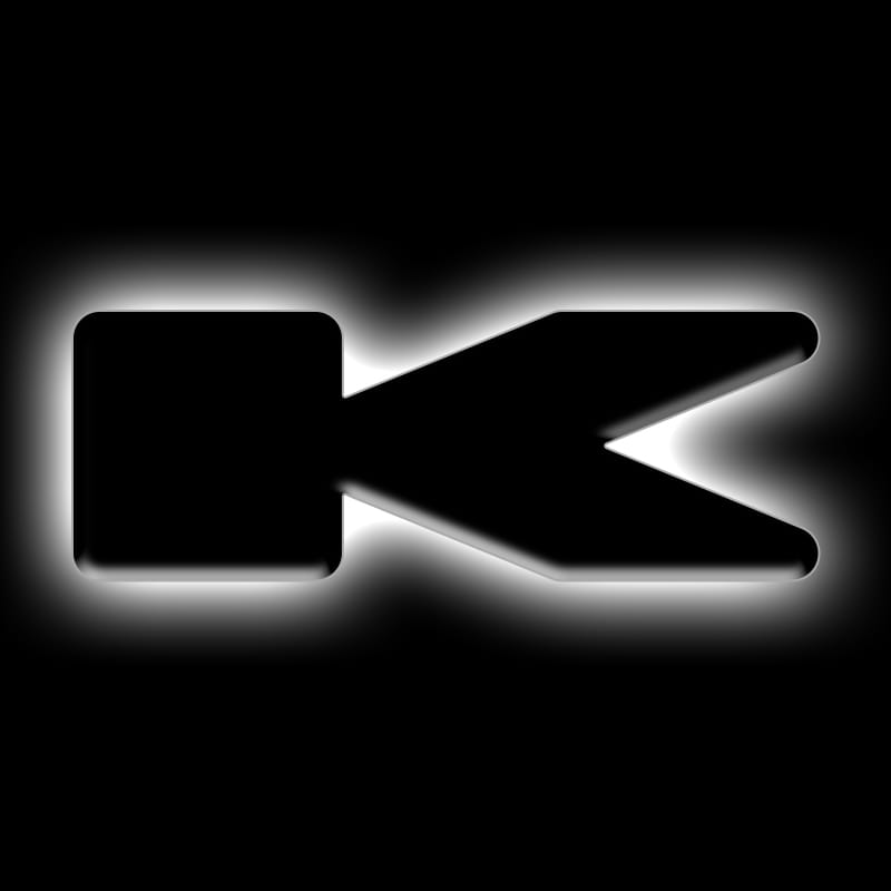 ORACLE Lighting Universal Illuminated LED Letter Badges - Matte Blk Surface Finish - K - 3141-K-001