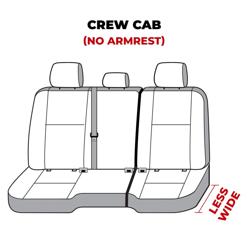 Covercraft 11-23 Dodge Ram Crew/Quad Cabs Rear w/o FDA Endura Logo SeatSaver Second Row Seat Covers
