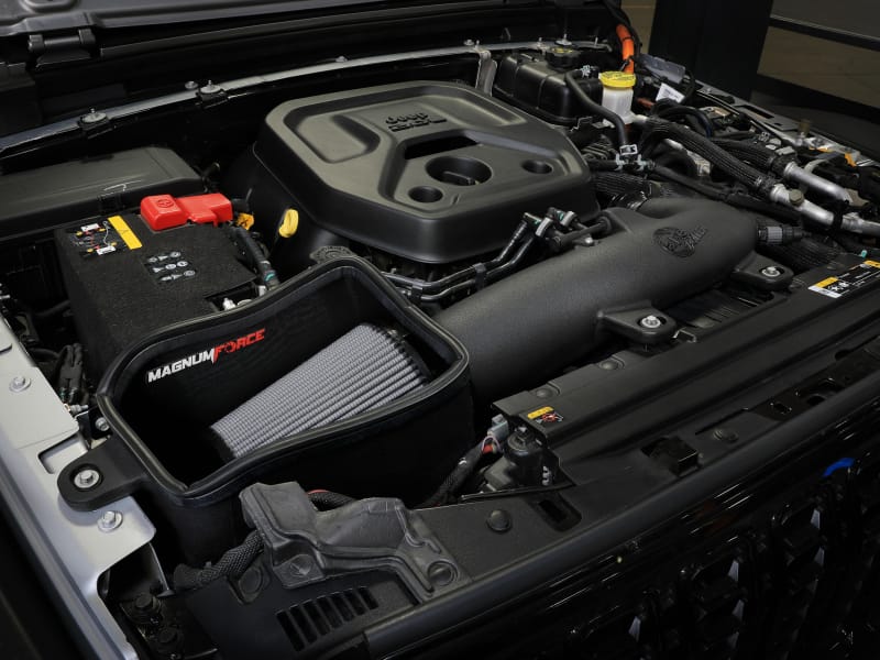 aFe 24-25 Jeep Wrangler JL 4XE L4 2.0L Magnum FORCE Stage-2 Cold Air Intake w/ Pro DRY S Filter thumbnail 4