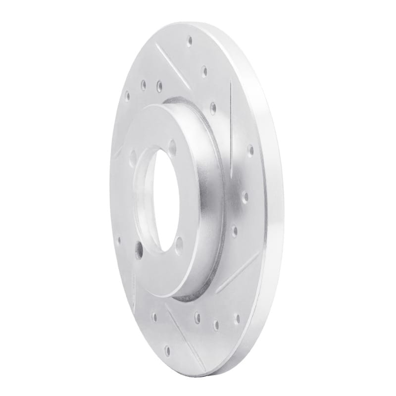 R1 74-87 Dodge COLT Front Right Drilled & Slotted Silver Brake Rotor thumbnail 2