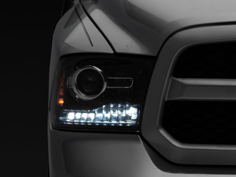 Raxiom 09-18 Dodge RAM 1500 LED Halo Headlights w/Switchback Turn Signals- Blk Housing (Clear Lens) thumbnail 3