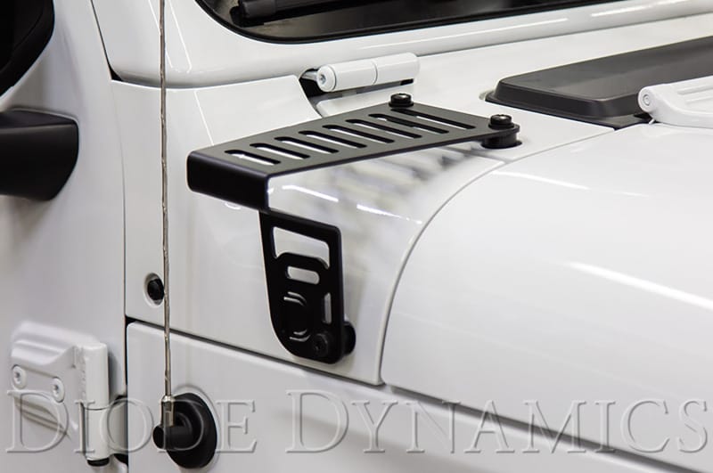 Diode Dynamics 18-21 Jeep JL Wrangler/Gladiator SS3 Cowl LED Bracket Kit - Yellow Pro thumbnail 6