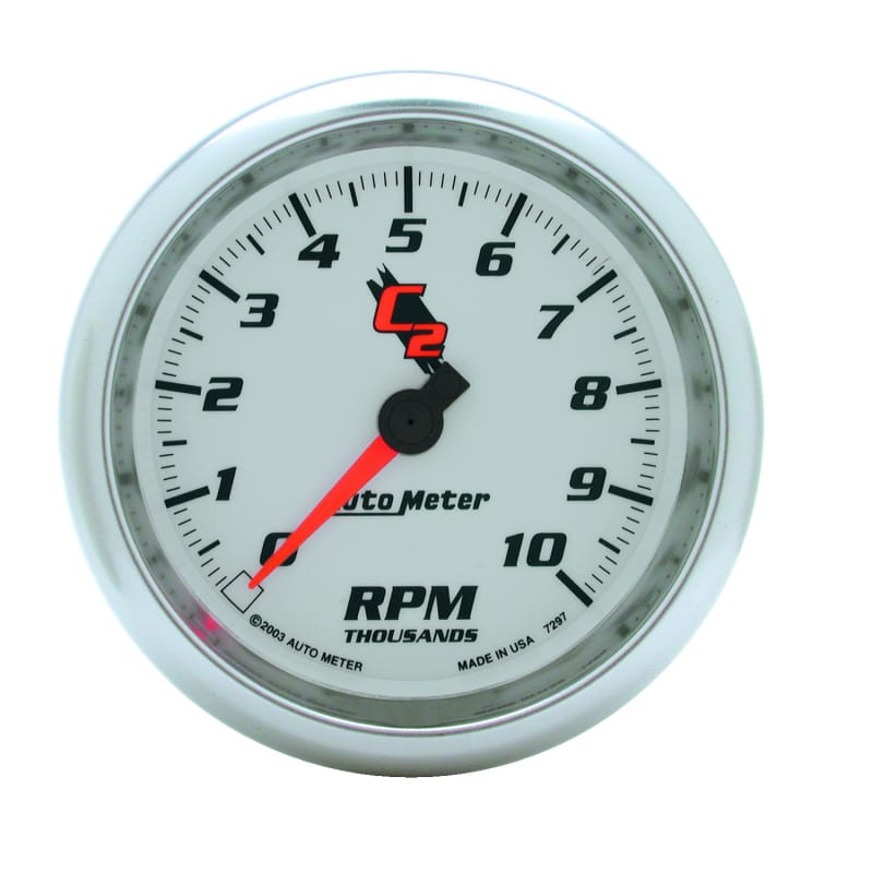 Autometer C2 3 3/8 inch 10000RPM In-Dash Tachometer thumbnail 2