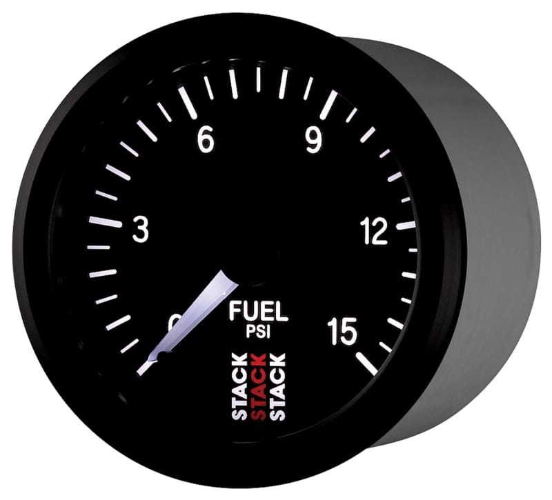 Autometer Stack 52mm 0-15 PSI 1/8in NPTF Male Pro Stepper Motor Fuel Pressure Gauge - Black thumbnail 3