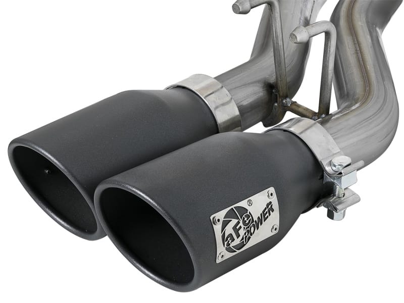 aFe Rebel Series Cat-Back 2.5in Dual Center Exit SS Exhaust w/ Black Tips 07-14 Jeep Wrangler V6 thumbnail 2