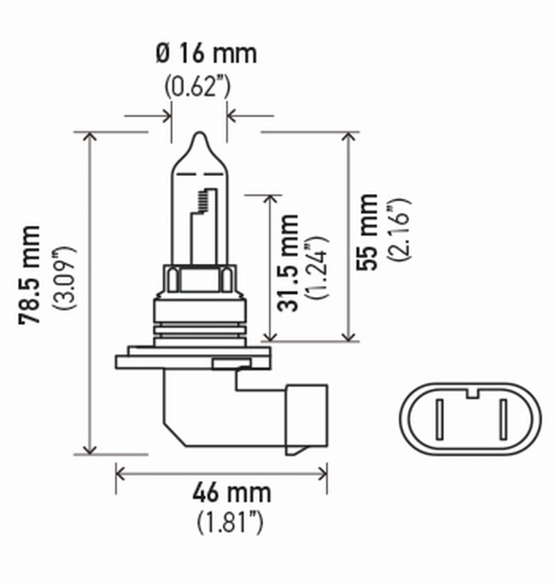 Hella 9005 12V 65W High Performance P20d 2.0 Bulb (Pair) thumbnail 3