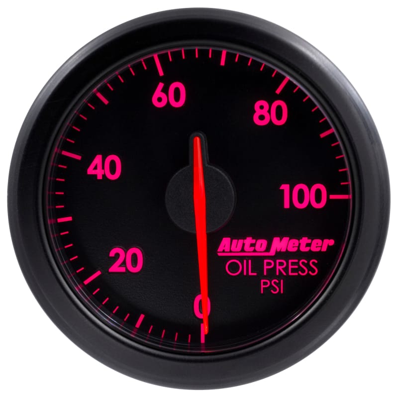 Autometer Airdrive 2-1/6in Oil Pressure Gauge 0-100 PSI - Black thumbnail 5