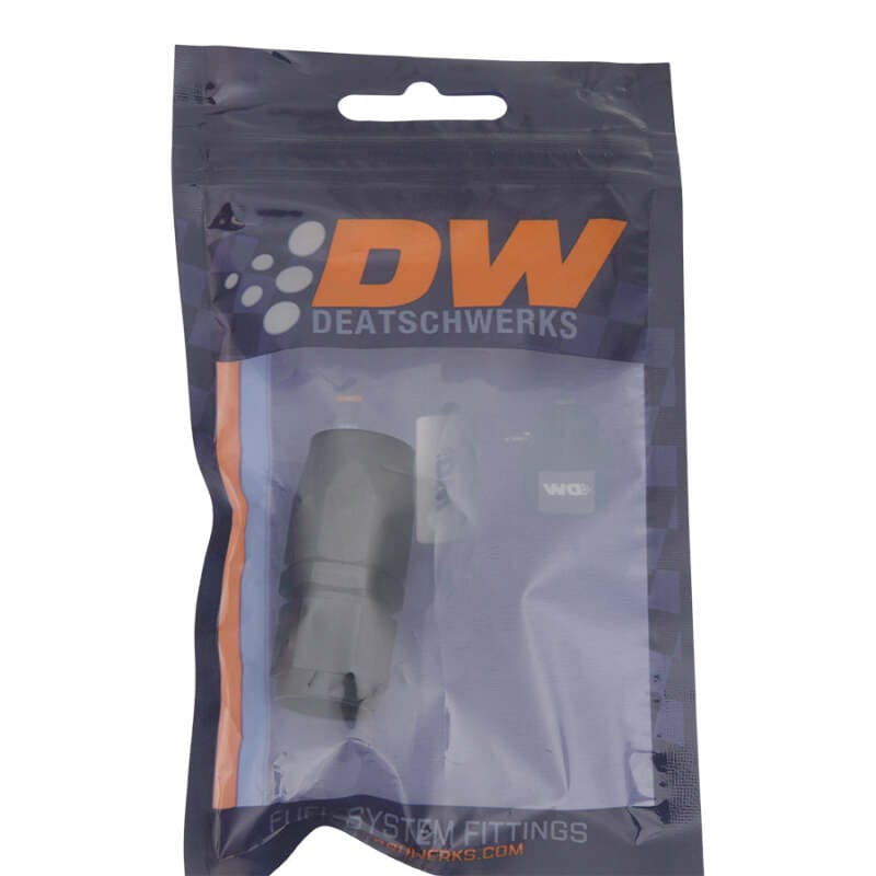 DeatschWerks 6AN Female Swivel Strait Hose End CPE - Anodized Matte Black thumbnail 2