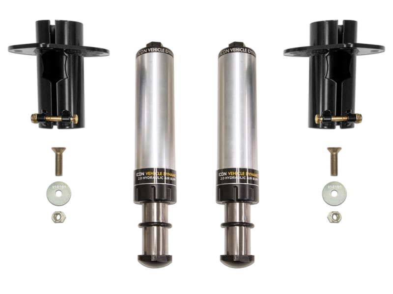 ICON 2020+ Jeep Gladiator JT / 2007+ Jeep Wrangler JK/JL Front Hydraulic Bump Stop Kit