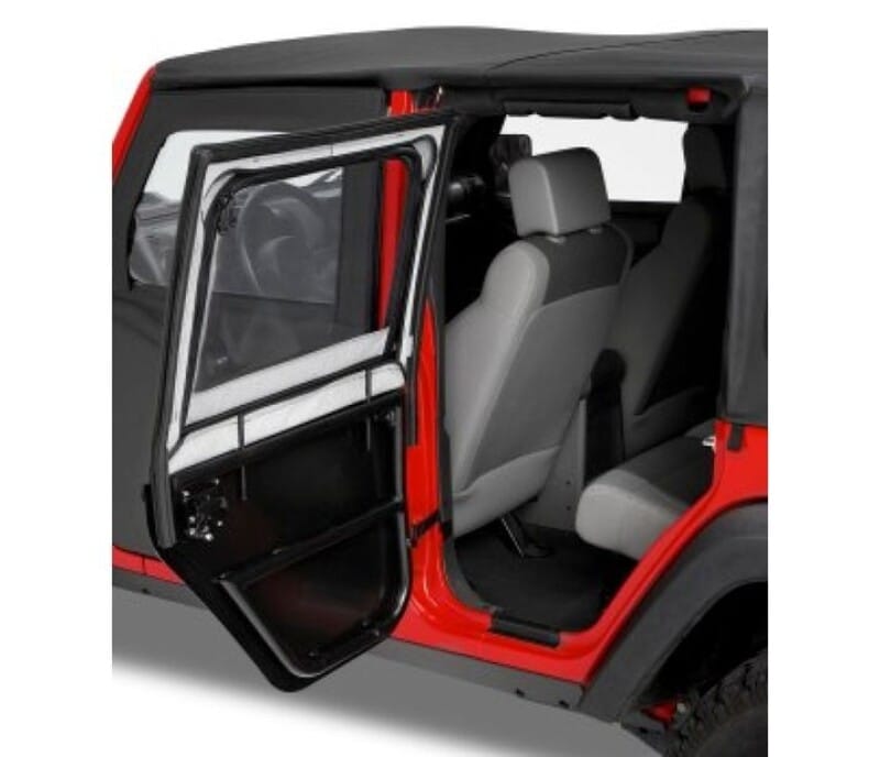 Bestop 07-18 Jeep Wrangler JK 4-Door Element Upper Doors (Rear Doors Black Twill)
