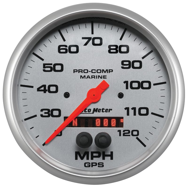 Autometer Marine Silver Ultra-Lite 5in 120mph GPS Speedometer thumbnail 2