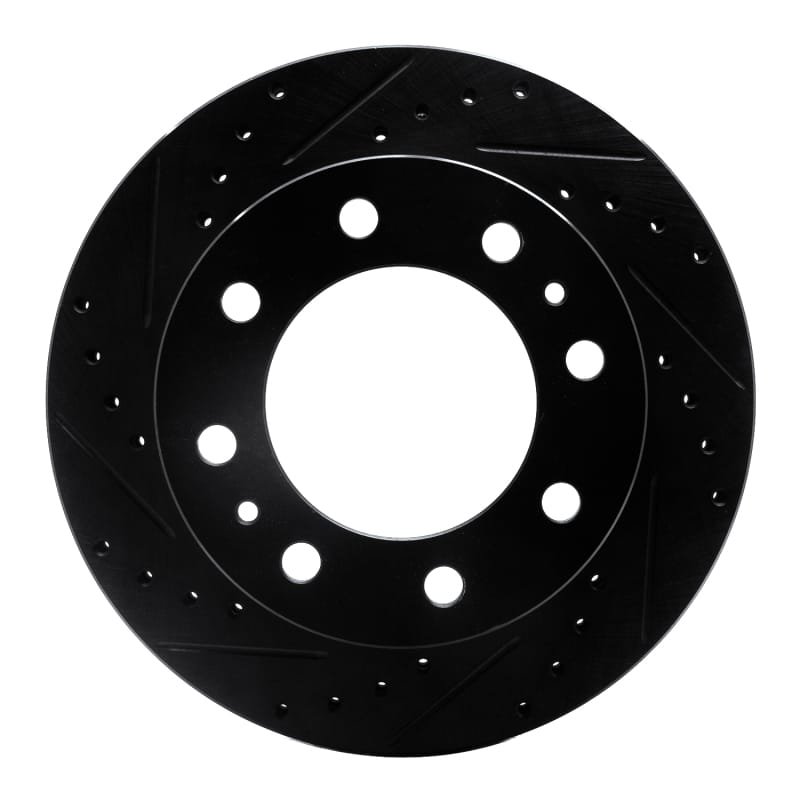 R1 19-25 Ram 3500 Rear Left Drilled & Slotted Black Brake Rotor - 633-40127L